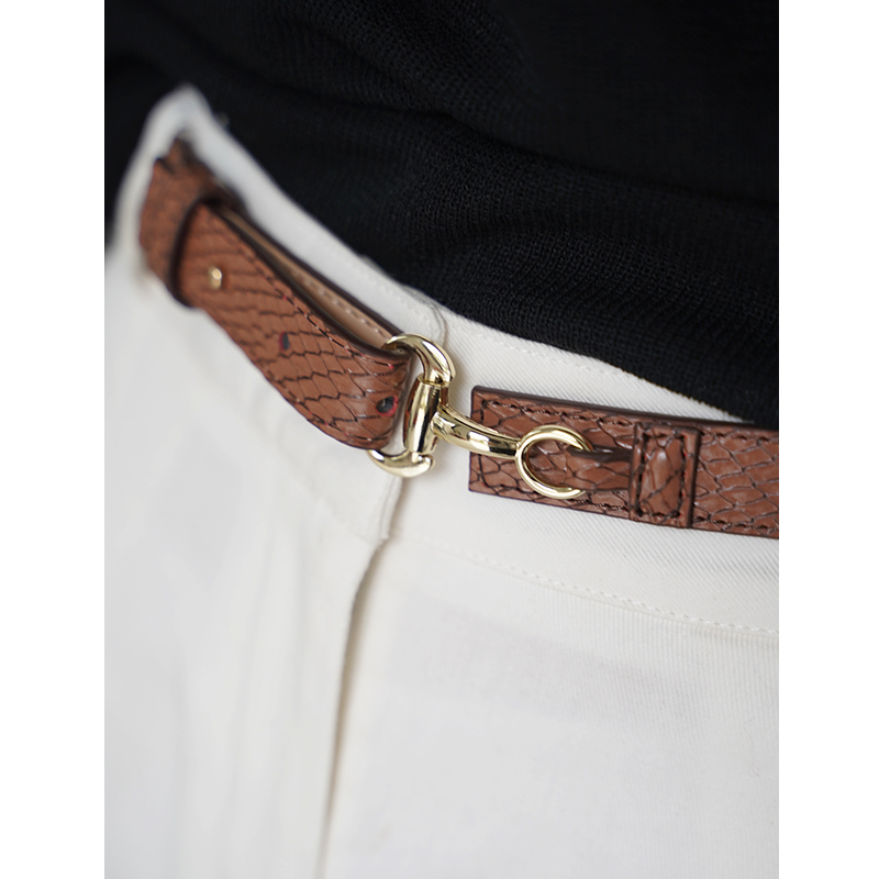 PANLULUPAN niche designed snake-stripped cow belt waist belt personality leather lady belt light luxury