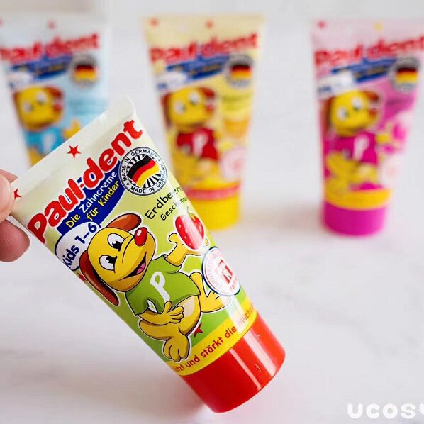 (in yorma) Germany's imported treasure baby children's baby toothpaste can be swallowed with anti-tooth decay tooth 1-6
