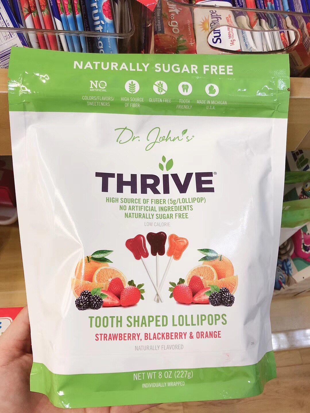 Spot Reds USA Imports Dr Johns dentist John Dr. John no sugar Xylitol Baby Protective Teeth Stick Candy