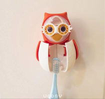 (Physical spot) Malaysian toothbrush holder Flipper owl childrens suction cup toothbrush holder shaking sonic boom