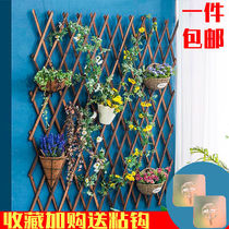 Fence fence Wood fence Anti-corrosion wood fence Climbing pergola Balcony small courtyard decoration Outdoor garden grid flower rack