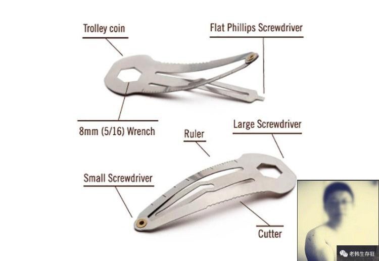 Old Korean Survival Israel multifunction psk apocalyptic survival gear edc creative wolves to be issued with a hairpin