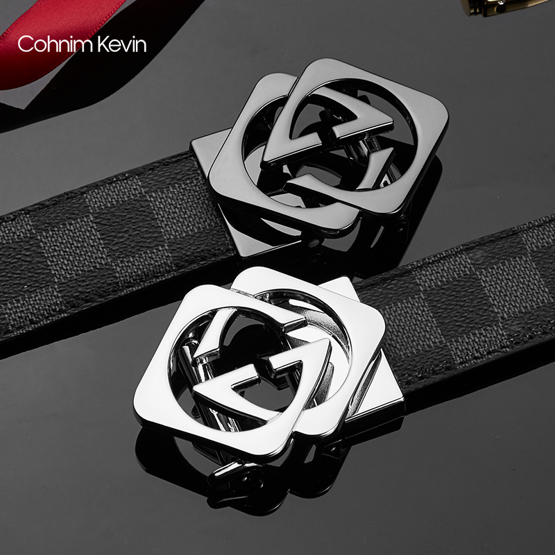 Cohnim Kevin belt men's automatic buckle belt young people's high-end belt men's belt gift box