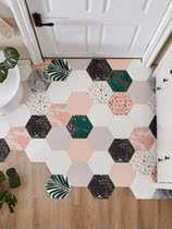 Green art hexagonal tiles kitchen bathroom balcony Nordic tiles wall tiles non-slip wear-resistant hexagonal tiles