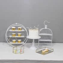 Hotel dessert cake tray dessert tray West Point setting table baking plate bakery three-layer cake rack
