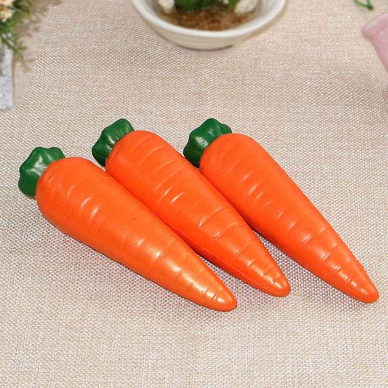 Thực phẩm mô phỏng thực phẩm PU cà rốt phục hồi chậm rau mô hình đạo cụ đồ chơi trẻ em chơi nhà