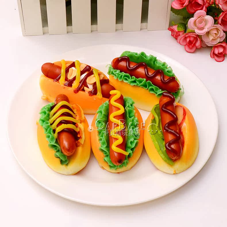Mô phỏng thực phẩm bánh mì hot dog túi thực phẩm mô hình tủ trang trí trang trí chụp đạo cụ trẻ em chơi đồ chơi nhà - Đồ chơi gia đình bộ đồ chơi lớp học mật ngữ