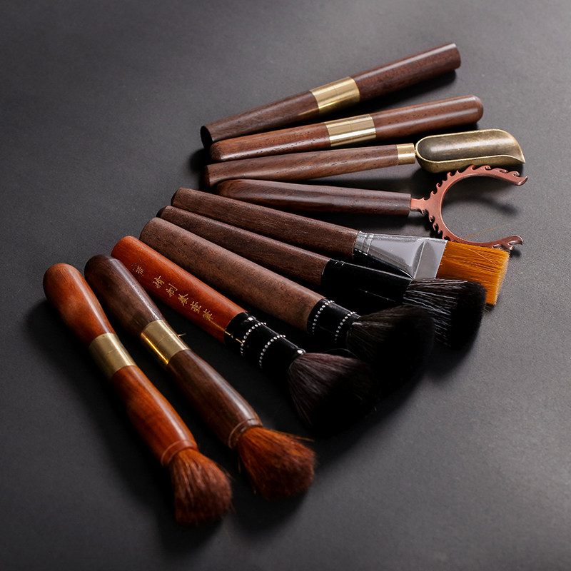 Set Yuutifu Tea Tea Road spare parts Kettle Pen Solid Wood Pen Brush tea Tea Knife Tea Needle Tea Spoon Tea Spoon Tea Clip-Taobao