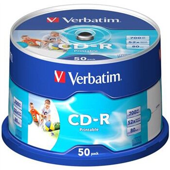 Verbatim original printable CD-R 50 pieces burn CD small circle print CD