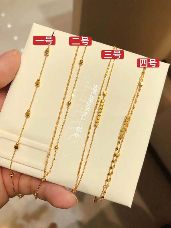 Chow Tai Fook 22K Gold Small Square Bracelet 17916 Series Domestic Store Genuine Product 30% off Nationwide Warranty