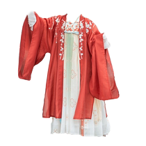 Qibo girls cloak spring and autumn childrens Hanfu cloak summer baby girls ancient costume Tang suit jacket autumn