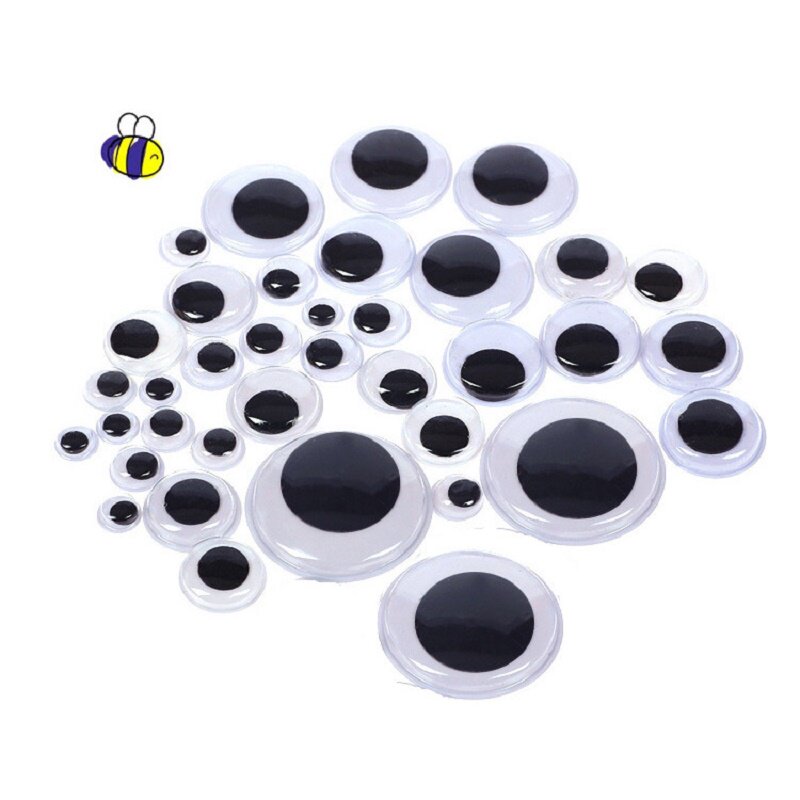 Movable eyes handmade glue color black and white hair ball hair root toy clay accessories animal eye DIY handmade