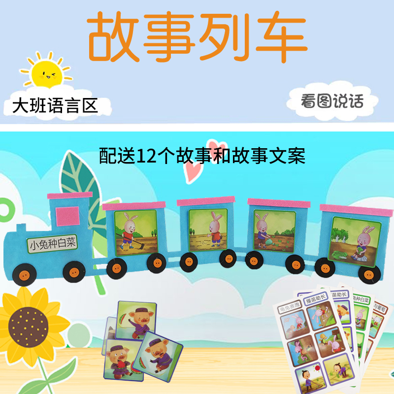 Kindergarten Language District Regional Corner Activity Material Play Story Self-made Play Tools Knowledge Zone