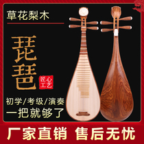 Pipa musical instrument Hedgehog Purple Sandalwood Pipa Flowers Wood Pipa Chicken Wings Wood Flowers Pear Adult Playing Test Level Special