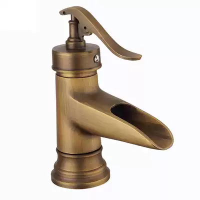 European antique faucet hot and cold brass washbasin basin basin basin waterfall dressing room punch well basin faucet