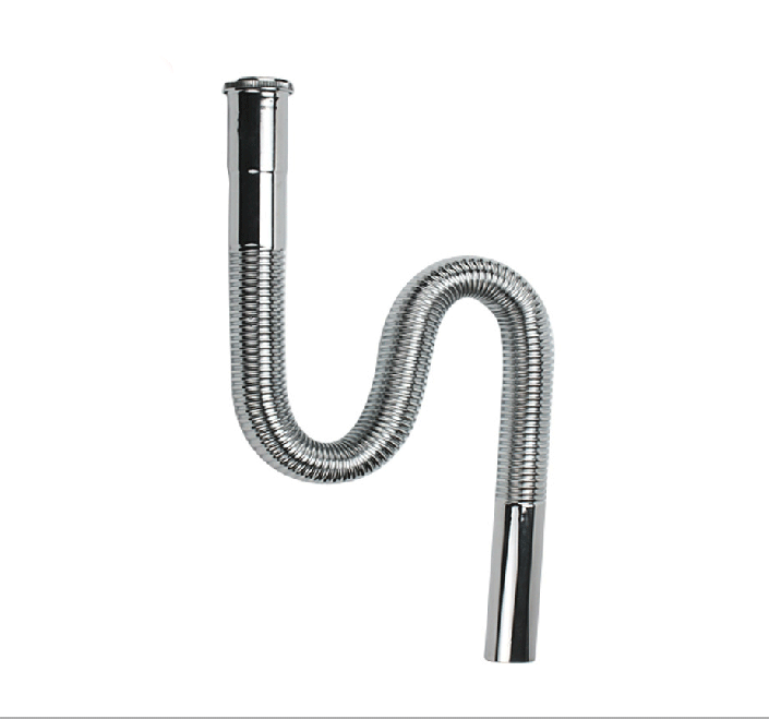 Lengthened copper deodorant washbasin downpipe Stainless steel corrugated basin drainpipe Basin drainer accessories