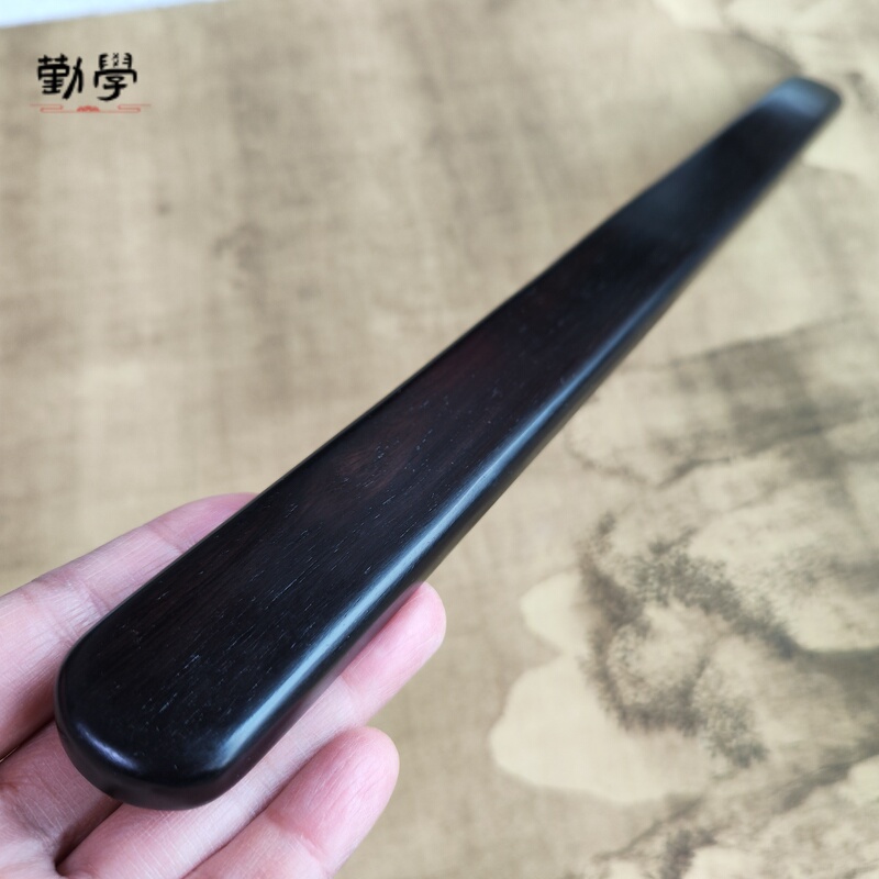 Round-Headed Purple Sandalwood Ruler for Family Rules and Education, a Sturdy Teaching Tool for Teachers, a Daoist Ruler for Study Rooms