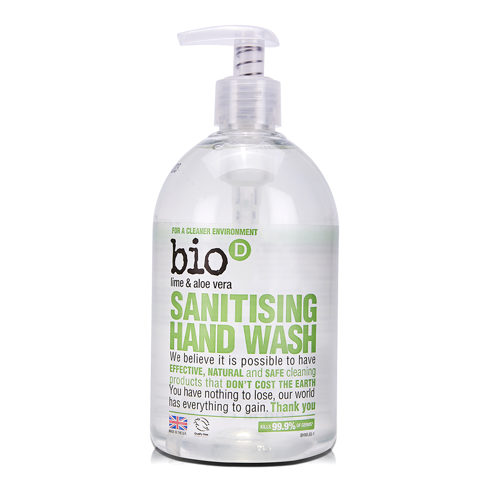 Britain imported bio-D polo polyester antibacterial hand sanitizer lime aloe 500ml children baby pregnant women moisten