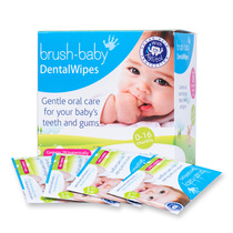 brush-baby 100 brushed baby oral wiping cloth wet paper towels 28 pieces of tongue tundra dental cream Oral cleaning