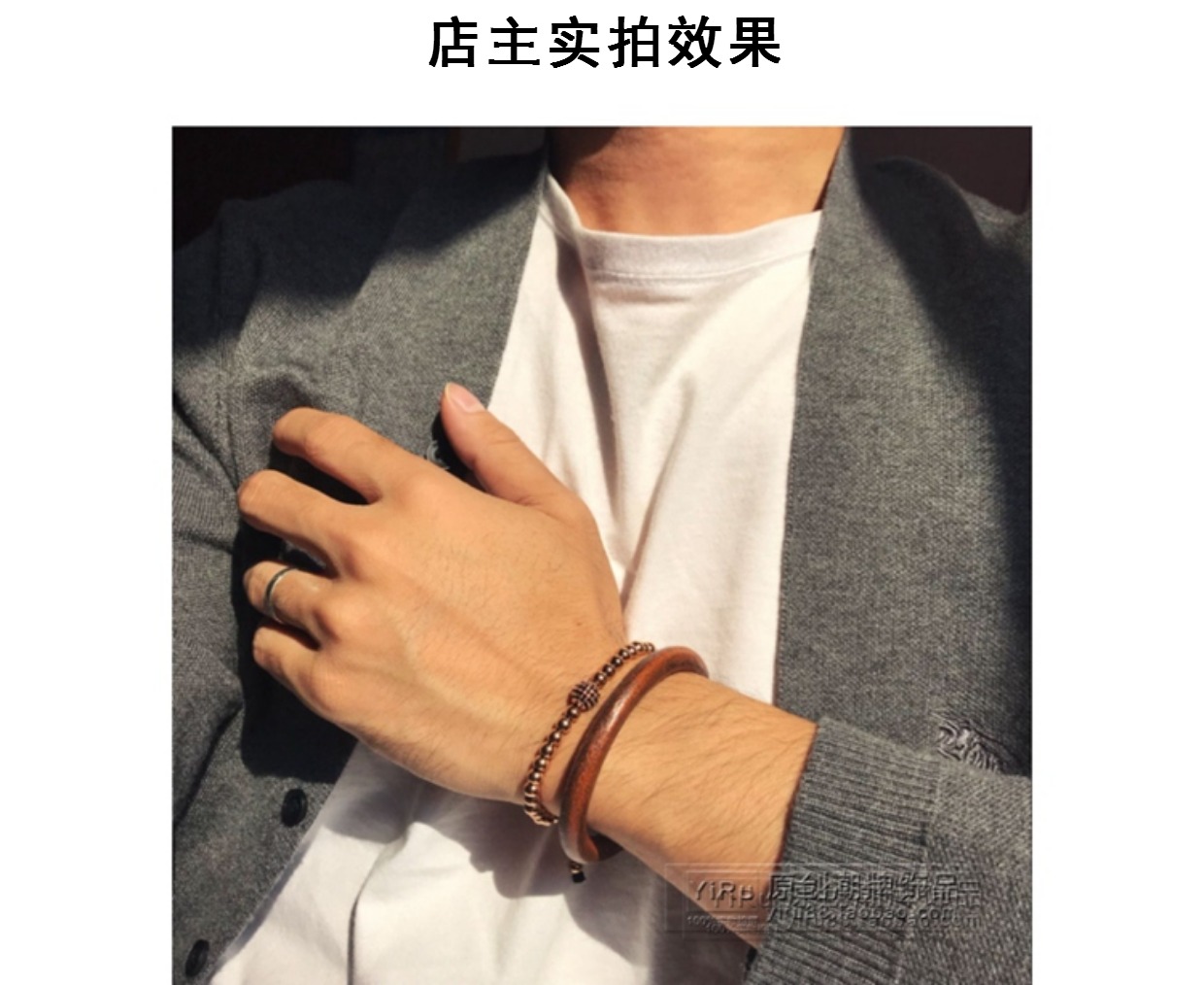 Trang sức hipster Nhật Bản và Hàn Quốc Vòng đeo tay da Takahashi Ấn Độ thời trang retro phong cách nam nữ vòng tay trang sức đơn giản - Vòng đeo tay Cuff gỗ huyết rồng