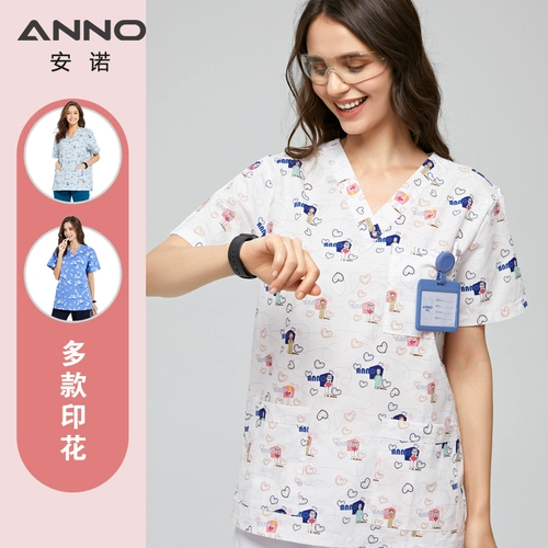 Хлопковая униформа врача, раздельная униформа медсестры, поликоттон, для салонов красоты