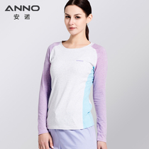 ANNO ANNO base shirt Stretch Slim Color Contrast Knit Doctor Nurse Overalls Long Sleeve T-shirt