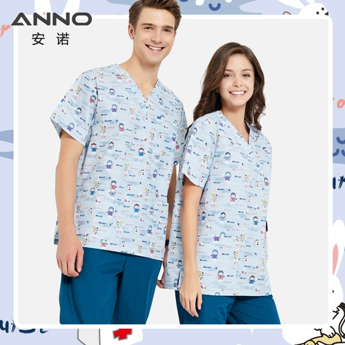 Хлопковая униформа врача, раздельная униформа медсестры, поликоттон, для салонов красоты