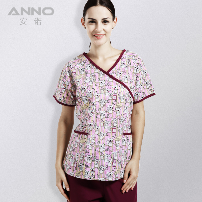 Anno ANNO surgical clothes doctor nurse dress to wash handclothes in pet hospital uniform to brush handclothes to isolate short sleeves