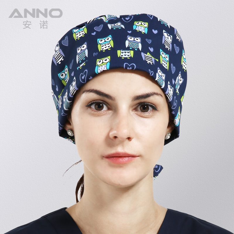 Anno nurse cap T C blend print doctor cap nurse cap for men and women general beauty hospital pediatric dental gourd cap