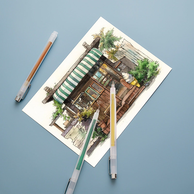 Inkable hook pen DIY needle pen Hand-drawn student comic stroke anime cherry blossom pen Line pen