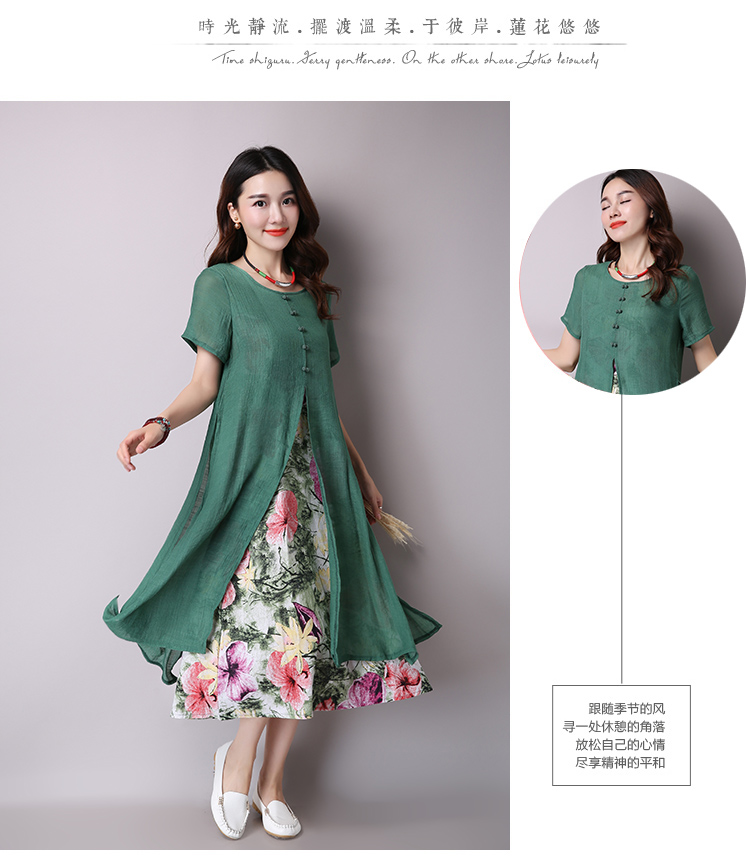 Robe femme en Coton et lin - Ref 3326852 Image 16