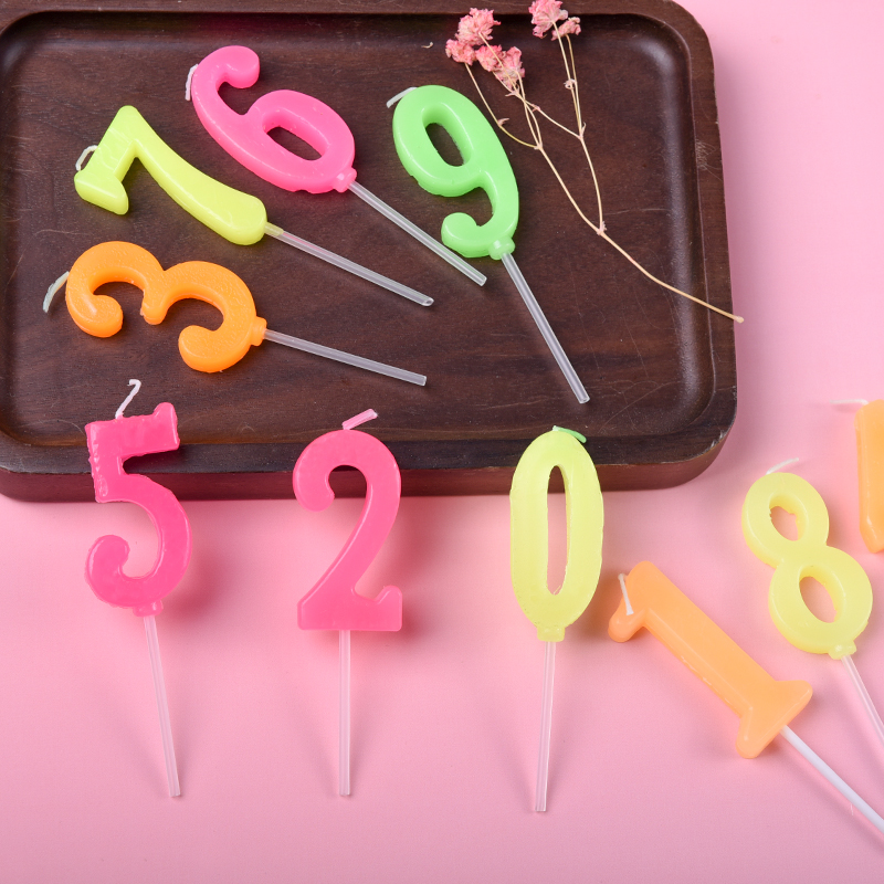 Birthday Candle Digital Nets Red Children Adults Golden Letters Birthday Single Arrangement Cake Candles Decorations