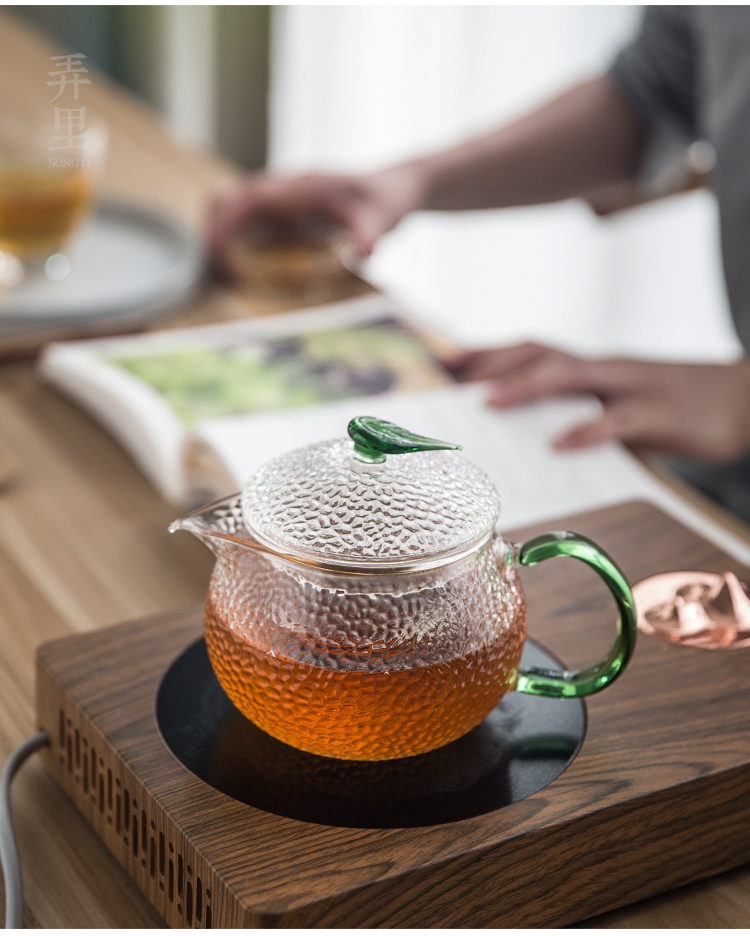 Flower pot glass teapot cooked tea ware hammer thickening high - temperature household small filter can TaoLu heating electricity