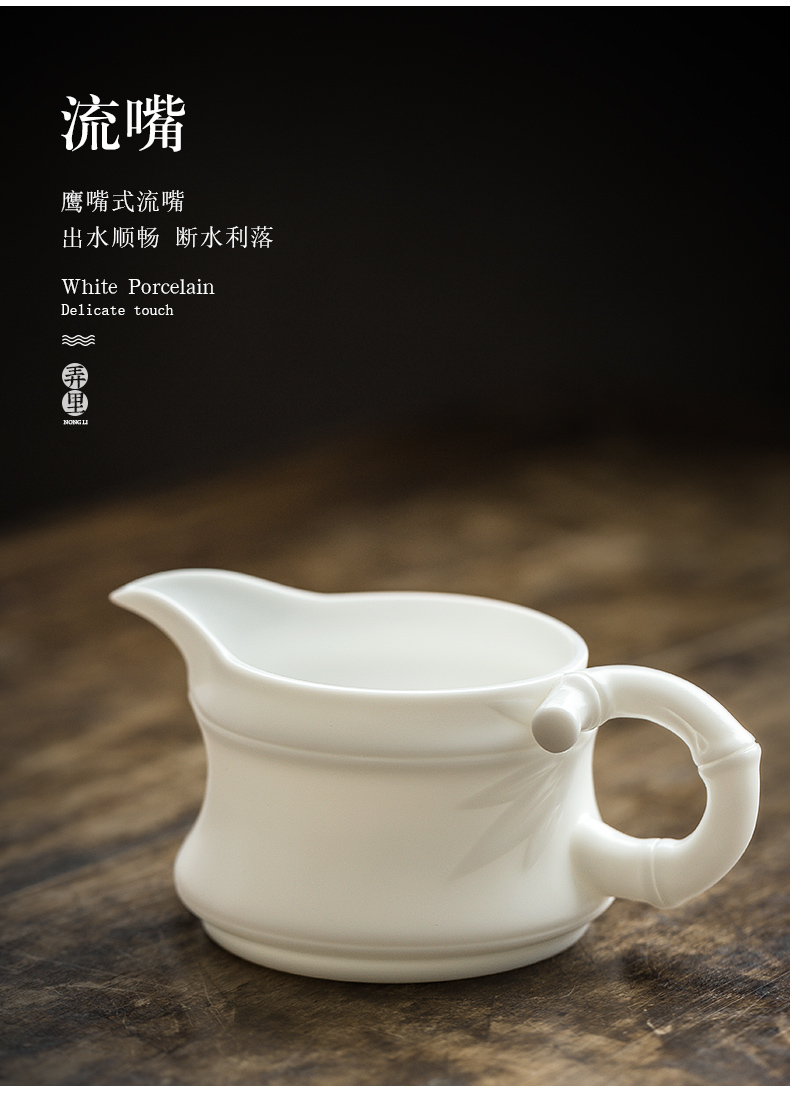 The Get | in dehua white porcelain kung fu tea set the whole household teapot office tureen cups gift boxes