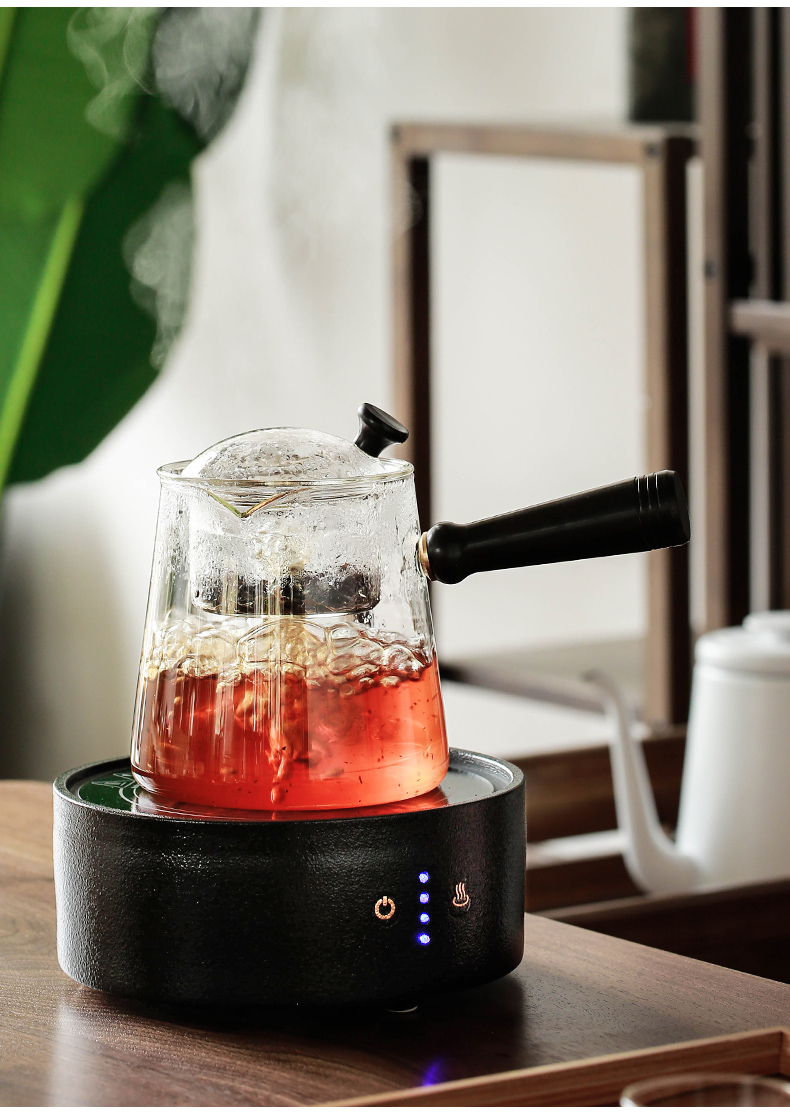 Make more tea steamer heat - resistant glass side put the pot in the automatic filtering teapot the boiled tea, the electric TaoLu use tea set