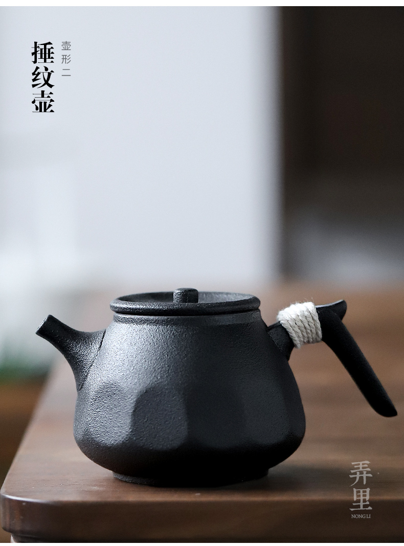 Figure in Japanese kung fu tea set suit household contracted and I ceramic coarse pottery teapot teacup office tea zen