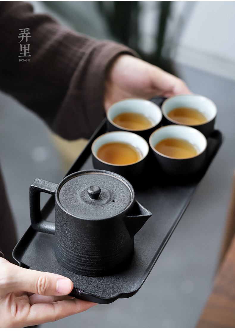 The Get | Japanese black pottery teapot set in the household contracted office modern small ceramic kung fu tea tea zen