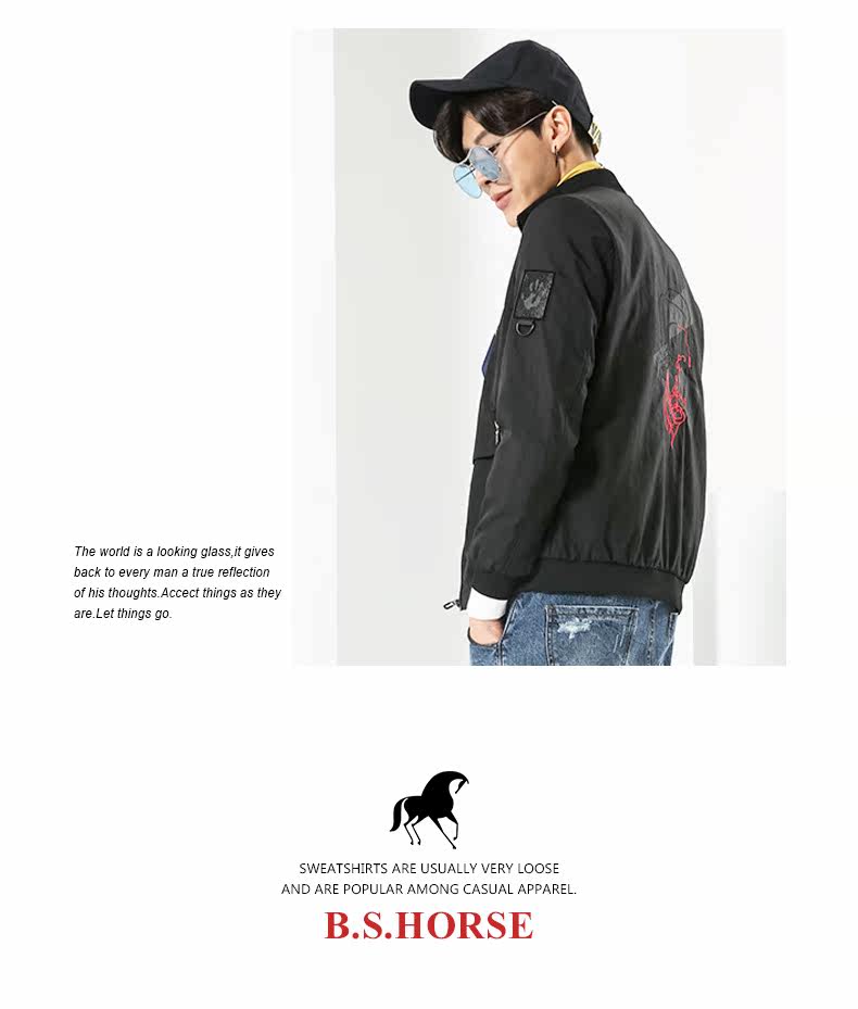 Blouson homme B.S.HORSE    manches longues en Nylon - Ref 3116830 Image 29