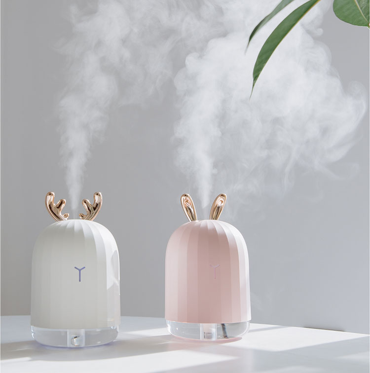 鹿角粉兔迷你加湿器,送女生闺蜜补水礼物 鹿角粉兔迷你加湿器,送女生闺蜜补水礼物