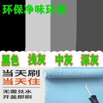 High grade gray interior wall latex paint rock gray environmental protection paint dark gray wall paint home decoration self-brushing water-based color paint