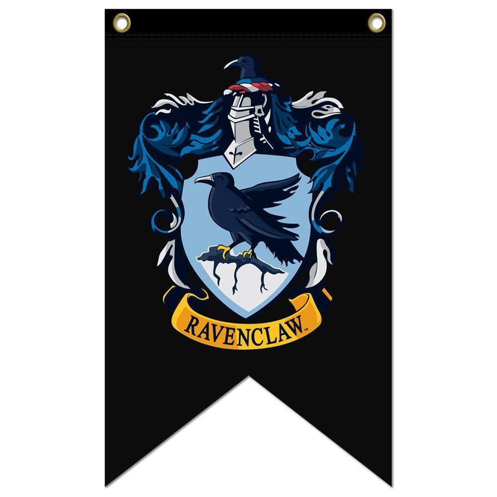 75*125cm 哈利波特装饰旗黑底ravenclaw拉文克劳学院标志旗帜, image size:1001x1001