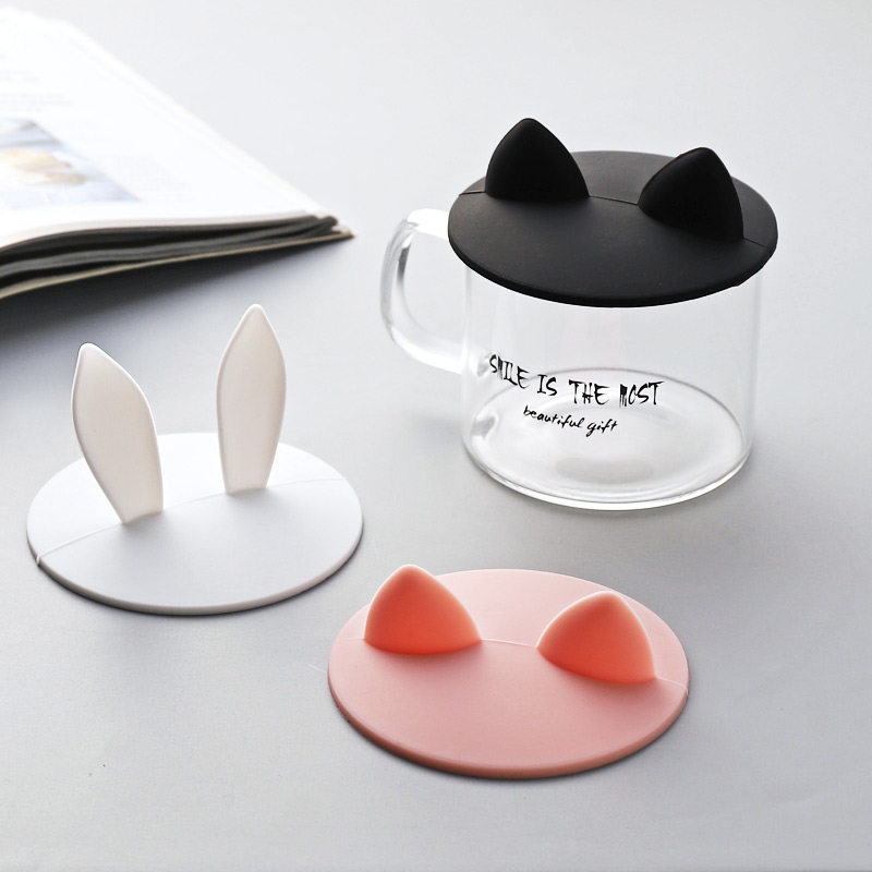 Silicone cup lid sealed tea cup lid Universal Creative cute dustproof leak proof mug lid food grade cup lid