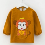 Хлопковый детский нагрудник, фартук, юбка, лонгслив для еды, сзади на завязках