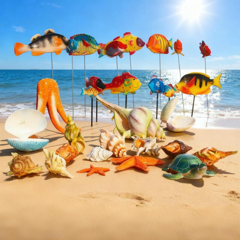 Simulated Large Shell Ornaments, Conch, Coral, Octopus Models, Aquarium Hotel Floor Decoration Sculptures, Crafts