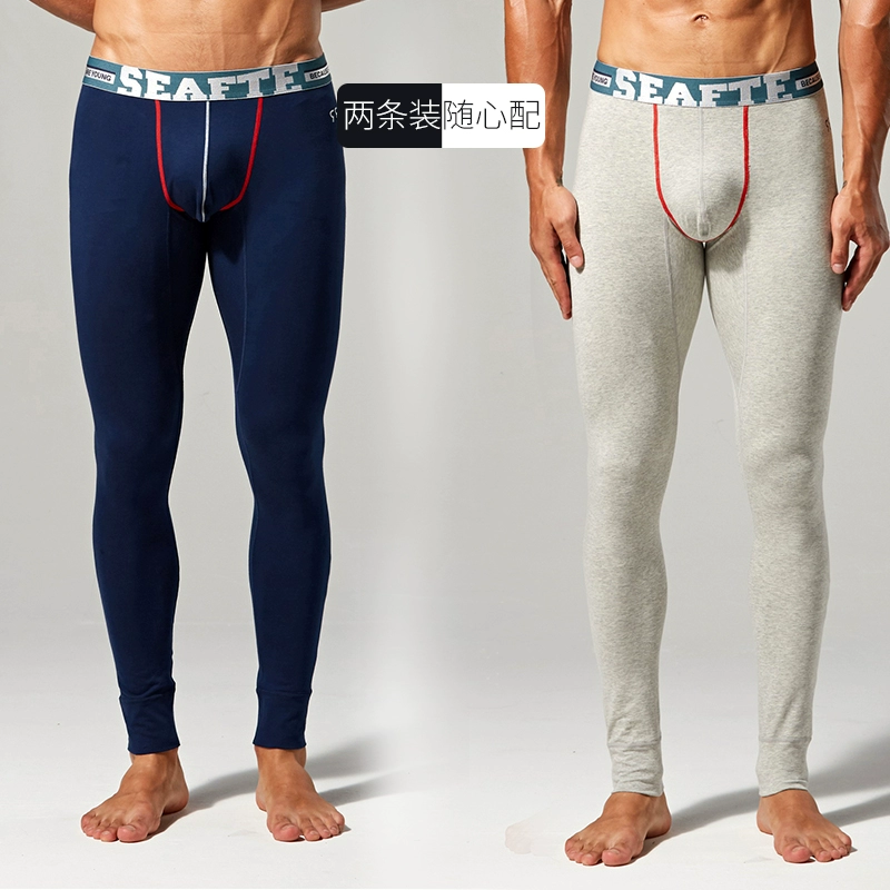 2 quần nam dài quần ấm áp cotton mùa thu đông thoải mái cá tính gợi cảm quần nam mùa thu quần legging thủy triều