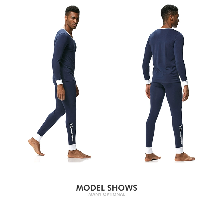 Bộ đồ lót nam mùa thu và mùa đông nhiệt Cotton thoải mái vừa vặn với bộ đồ ấm áp Quần áo mùa thu quần dài