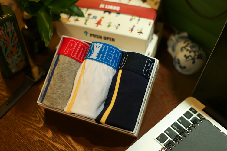 Món quà của nam giới đóng hộp tóm tắt cotton nam sexy thấp eo boxer briefs thanh niên thoải mái boxer người đàn ông