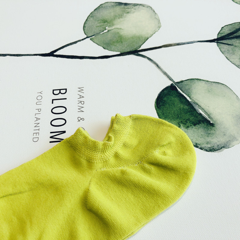 6 cặp của mùa xuân và mùa hè cotton tốt vớ vô hình vớ cotton màu rắn vớ nam mà không cần in ấn cotton vớ thuyền nam vớ gucci