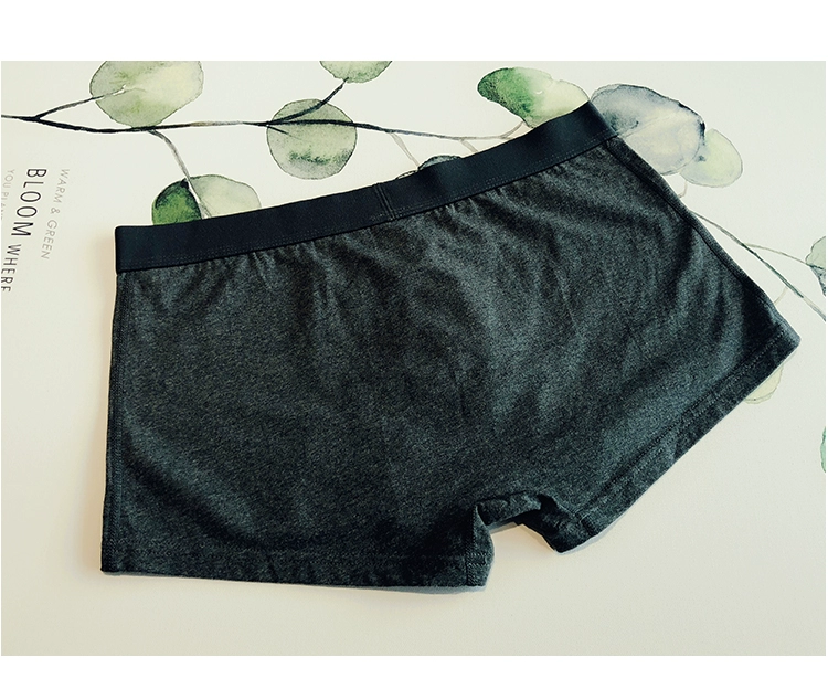 Đồ lót nam Cotton Thanh niên Eo thấp Slim Thoải mái Tóm tắt Boxer Quần thể thao thoáng khí Quần góc