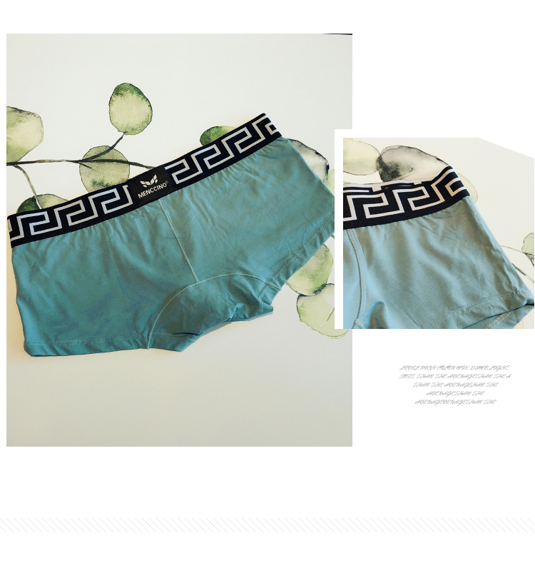Đồ lót nam Cotton tinh khiết Eo thấp Sexy Boxer Tóm tắt Thanh niên Màu rắn Thể thao thoải mái Bốn góc sịp nam sexy